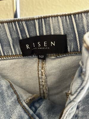 Judy Blue Jeans Womens Size 5/27 Blue Denim Jogger Stretch Drawstrings High Rise - Thumbnail 3