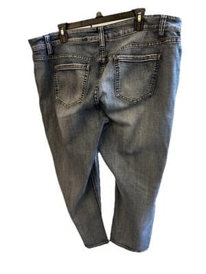 Lane Bryant Capri Jeans Women's 18 Blue Denim Stretch High Rise Cropped Classic - Thumbnail 2