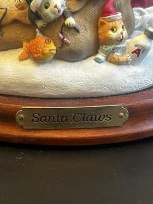2001 THE DANBURY MINT, "SANTA CLAWS: BY BILL BELL, SIGNED Bells Figurine Vintage - Thumbnail 3