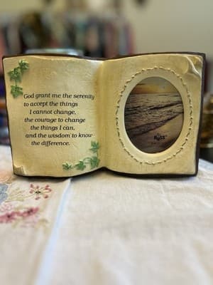 The Book Of Memories Picture Frame Russ 8.5” Serenity Prayer Vintage Beautiful - Thumbnail 2