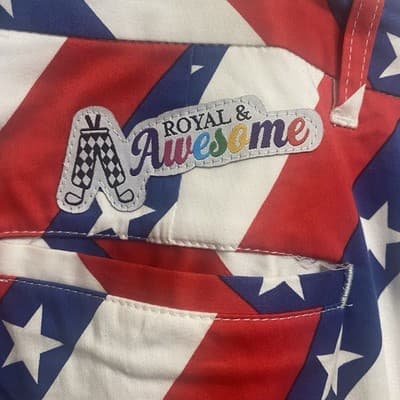 Royal & Awesome Stars & Stripes USA Golf Pants Mens 38X30 - Thumbnail 5