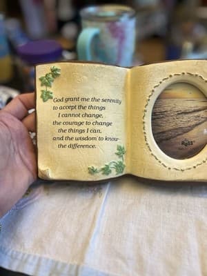 The Book Of Memories Picture Frame Russ 8.5” Serenity Prayer Vintage Beautiful - Thumbnail 6