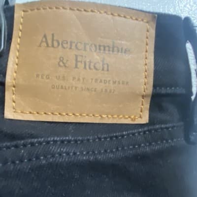 Abercrombie & Fitch Jeans Mens 36x32 Black Athletic Slim Distress American Denim - Thumbnail 4