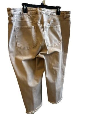 Lane Bryant Girlfriend Crop Pale Pink Denim Jeans 18 STRETCHY Precious - Thumbnail 2