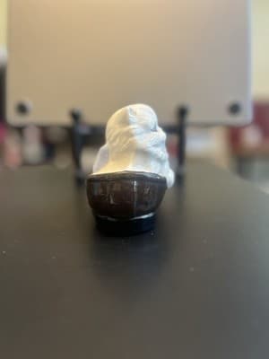Ceramic White Cat Kitten in Shoe Loafer 1977 Home Decor Alberta Molds Vintage - Thumbnail 4