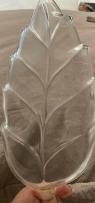 Vintage Clear Glass Leaf-shaped Dish A Hazel-Atlas Piece 1950s Made USA Fall - Thumbnail 2