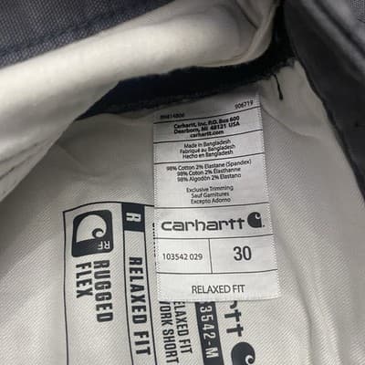 Carhartt Relaxed Fit Cargo Shorts Mens 30x11” Gray Workwear Carpenter Utility - Thumbnail 6