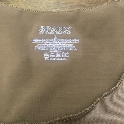 Spanx Womens Hide and Sleek Smoothing Cami Tank Top Size L Beige Slimming Layer - Thumbnail 3