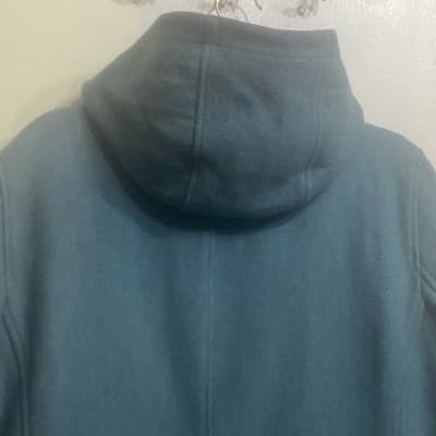 GAP Wool Blend Coat Jacket Full Zipper Draw String Hood US Women's XL - Thumbnail 3