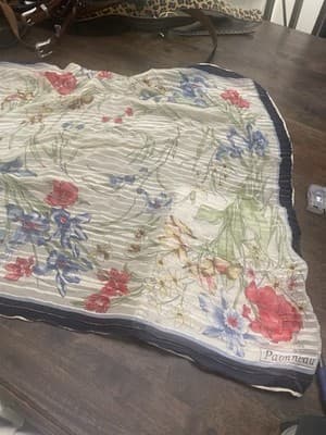 Paonneau Sheer Floral Scarf 29X29 - Thumbnail 2