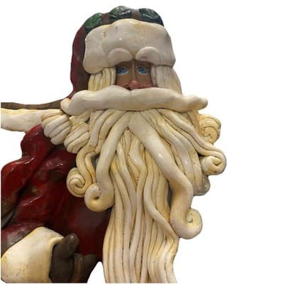 Bombay Santa Claus Resin & Metal Christmas Standing Figurine 18”-holiday - Thumbnail 2