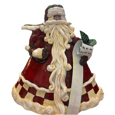 Bombay Santa Claus Resin & Metal Christmas Standing Figurine 18”-holiday - Thumbnail 3