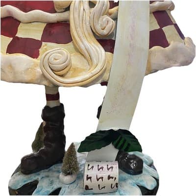 Bombay Santa Claus Resin & Metal Christmas Standing Figurine 18”-holiday - Thumbnail 4