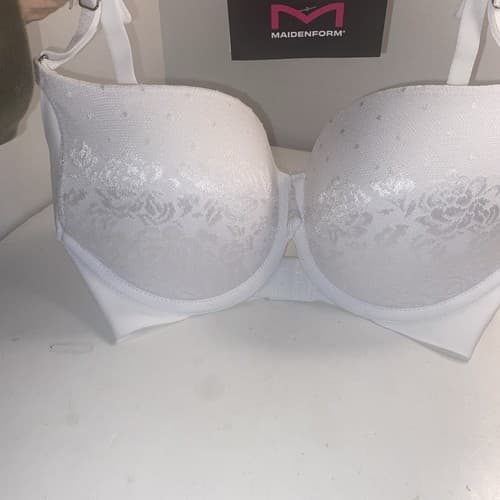 Maidenform Push-up Underwire 34 C Mesh Floral Lace Cups Smooth Sides And Back - Thumbnail 2