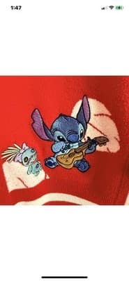 Disney Lilo And Stitch Red And White Women’s Cardigan Size 4 Plus Sz - Thumbnail 9