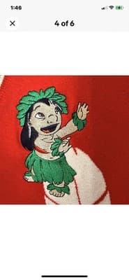 Disney Lilo And Stitch Red And White Women’s Cardigan Size 4 Plus Sz - Thumbnail 8
