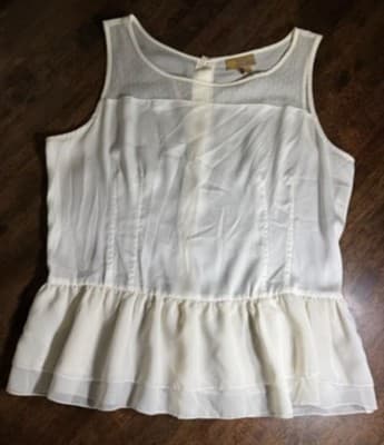 Princess Vera Wang Officecore Sexy Siren Women Ivory Sleeveless Blouse XL