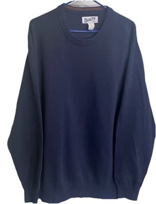 Duluth Trading Crew Neck Sweater Mens XL Blue Heavyweight Cotton Blend Workwear - Thumbnail 2