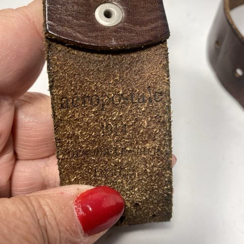 Aeropostale Brown Leather Belt. Sz Large 42” Length. - Thumbnail 6