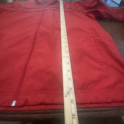 Nike Mens XXL Red Windbreaker Full Zip Mesh Lined Swoosh Y2K - Thumbnail 9