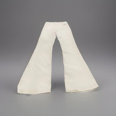 KanCan Womens White Wide Flare Jeans Size 7 W27 9 In Rise Stretch Boho Trendy - Thumbnail 3