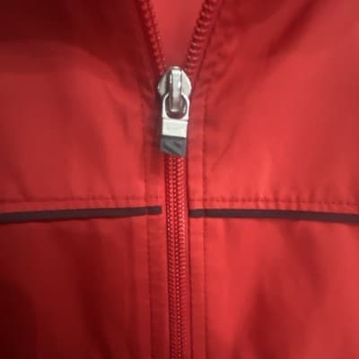 Nike Mens XXL Red Windbreaker Full Zip Mesh Lined Swoosh Y2K - Thumbnail 4