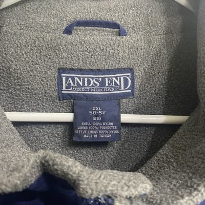 Lands End Nylon Jacket Vintage 2XL Made In Taiwan - Thumbnail 6