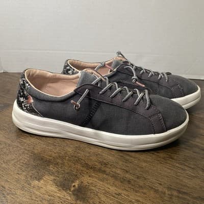 Hey Dude Karina Joy Women's Slip-On Sneakers, Stone Grey Bungee Laces Sz 8 - Thumbnail 3