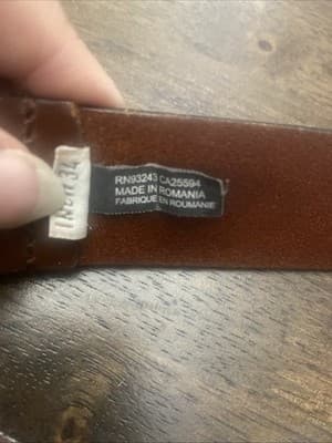 Diesel Mens Sz 34 Brown Pure Buffalo Leather Belt Extra Tough Superior - Thumbnail 4