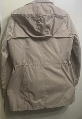 Kenneth Cole Reaction Womens Hooded Coat Taupe W Zip Out Quilted Liner Mid Leng - Thumbnail 3
