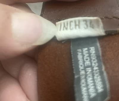 Diesel Mens Sz 34 Brown Pure Buffalo Leather Belt Extra Tough Superior - Thumbnail 5