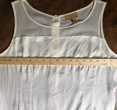 Princess Vera Wang Officecore Sexy Siren Women Ivory Sleeveless Blouse XL - Thumbnail 3