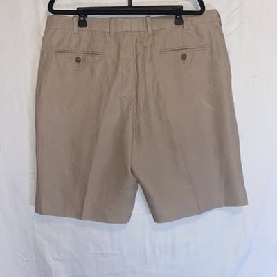 John W. Nordstrom Linen Shorts Men Size 38W Preppy Prep Country Club Old Money - Thumbnail 2