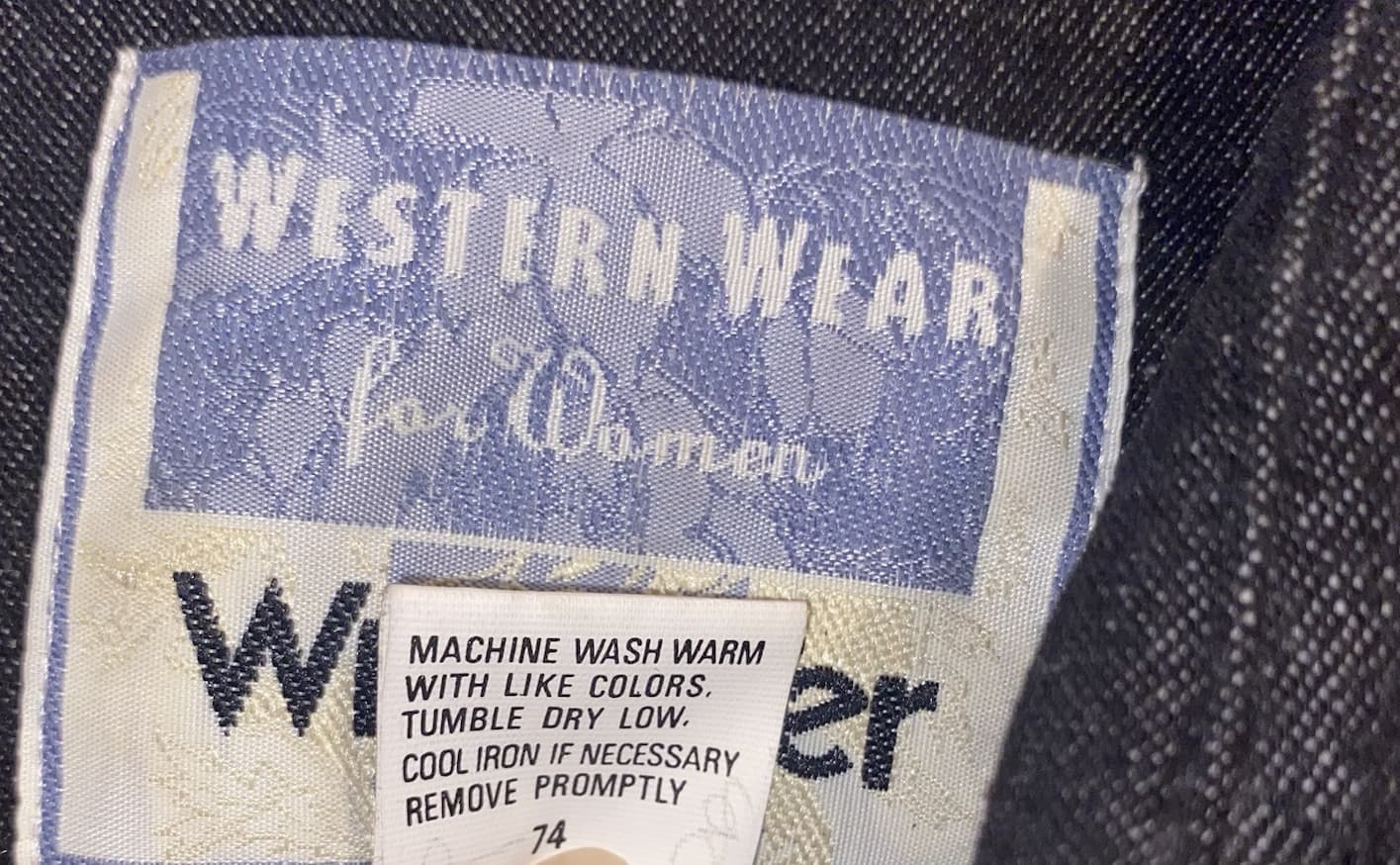 Cowgirl Western Wear For Ladies By Wrangler Flannel And Denim Button Long Sleeve - Thumbnail 4