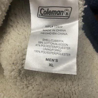 Coleman NWTBonded Waffle Snap Close Sherpa Fleece Lined Shacket Pullover Mens XL - Thumbnail 7