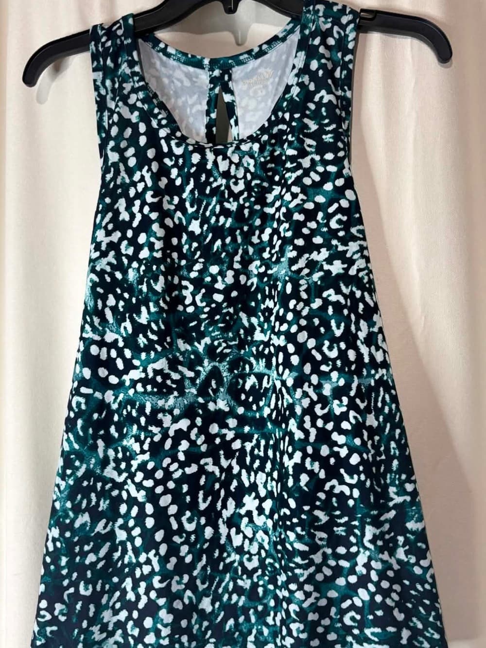 Old‎ Navy Black and Teal Printed Racerback Tank - Thumbnail 3