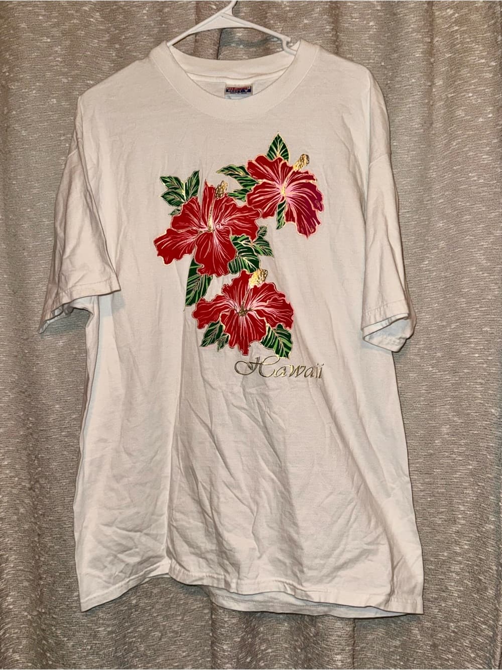 UNISEX Vintage 1994 White Hawaii T-Shirt with Hibiscus size XL souvenir shirt - Thumbnail 5