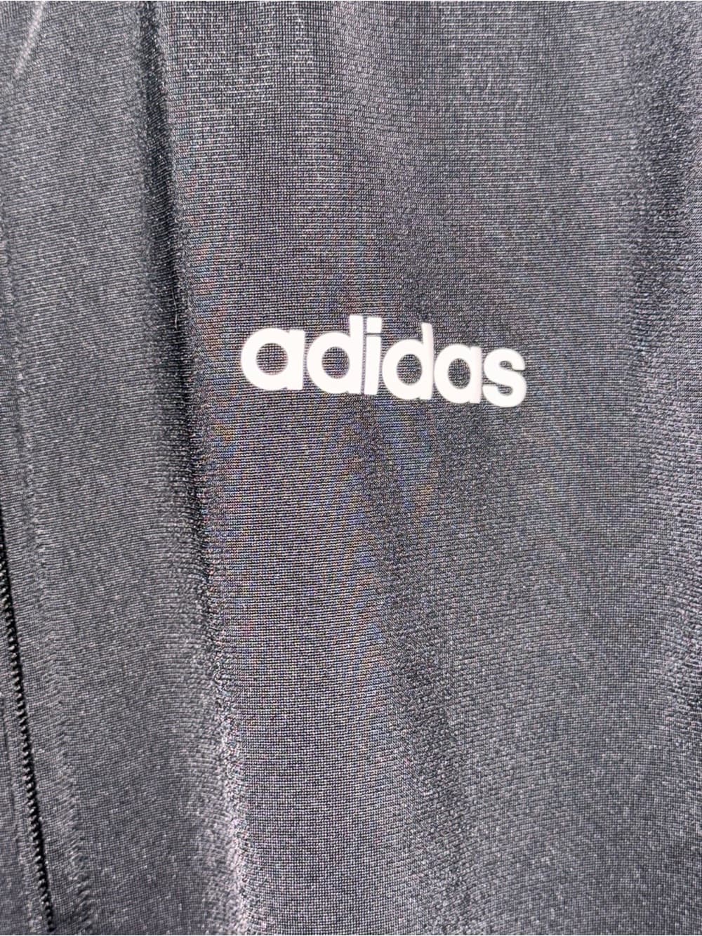 adidas Black Track Jacket medium with White Three-Stripes Athletic wear active - Thumbnail 3