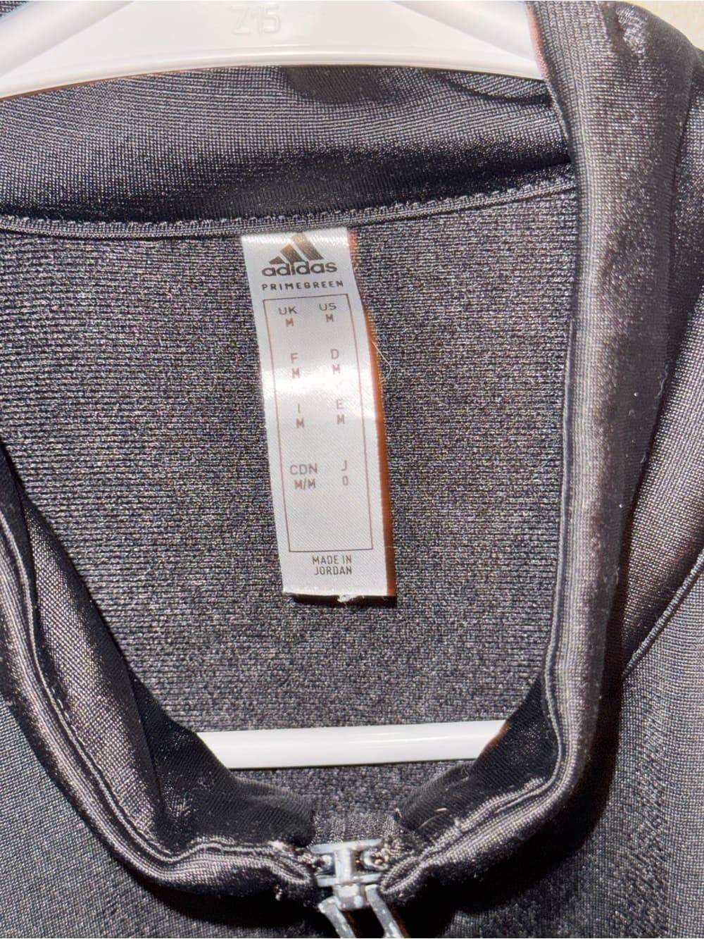 adidas Black Track Jacket medium with White Three-Stripes Athletic wear active - Thumbnail 4
