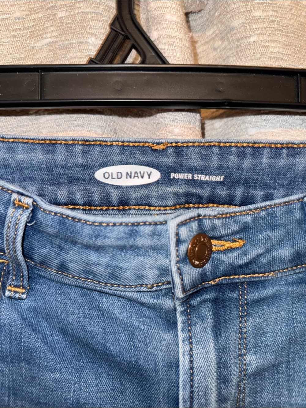 Old navy Women's Blue Stretch straight leg Jeans mid rise size 10 - Thumbnail 2