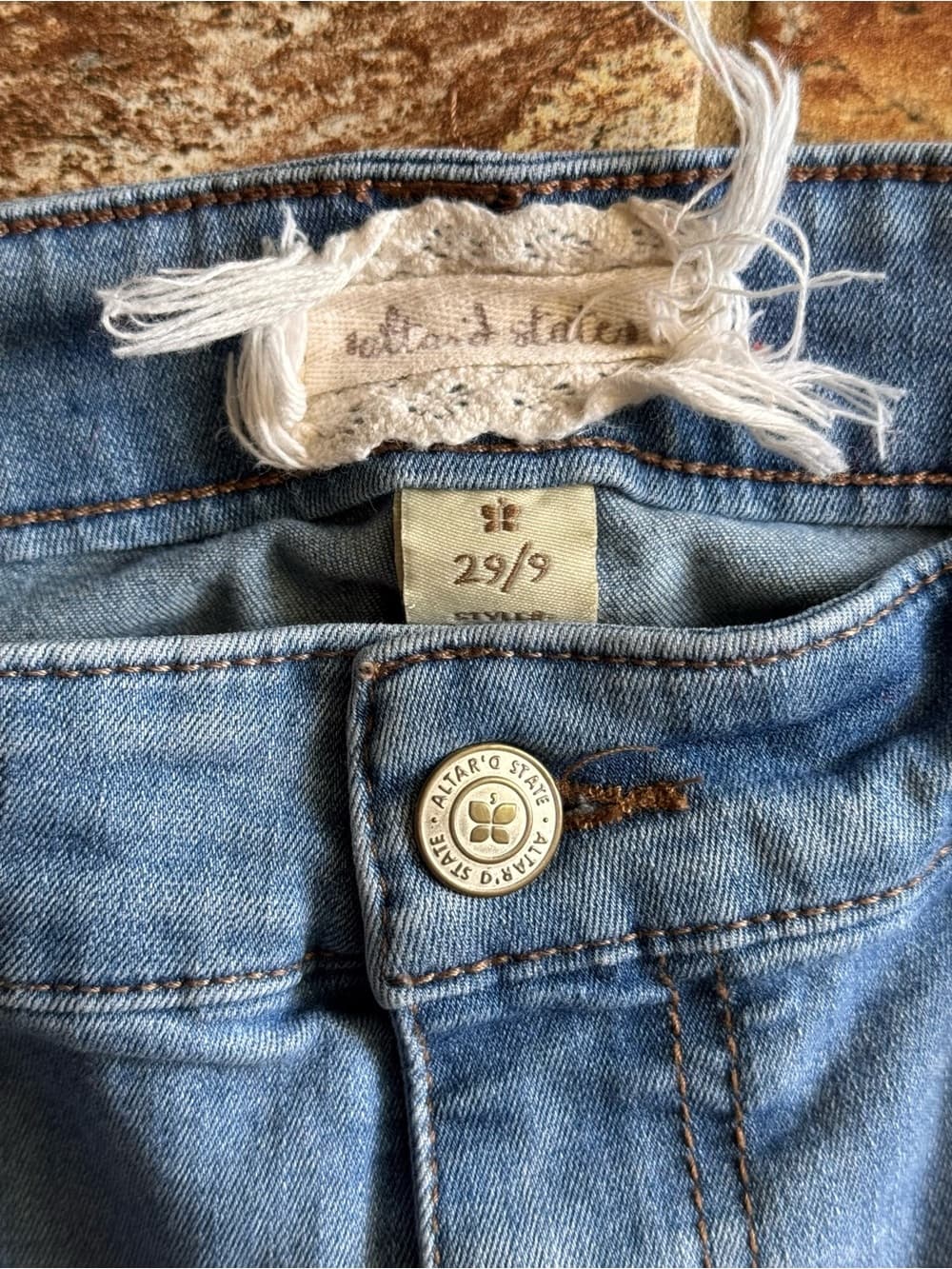 Altar'd State Light Blue Ripped Skinny Jeans - Thumbnail 3