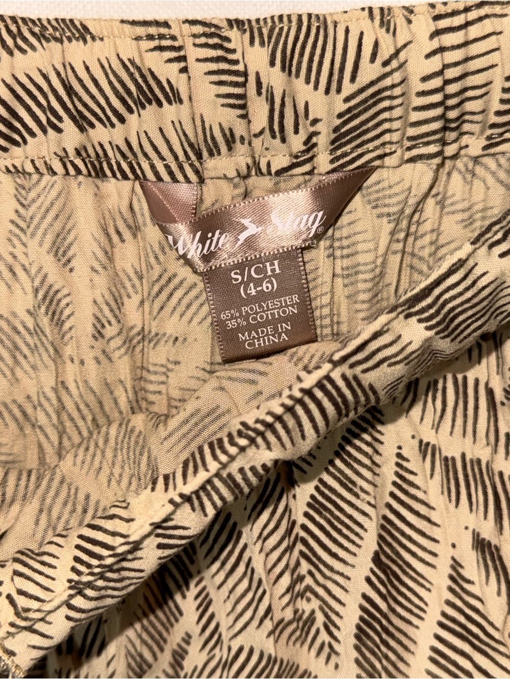 White Stag Brown Leaf-Print Tiered Midi Skirt - Thumbnail 4