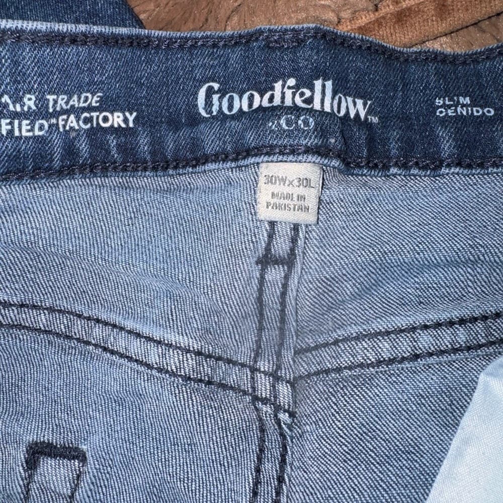 Goodfellow & Co Men's Slim Blue Denim Jeans - Thumbnail 2