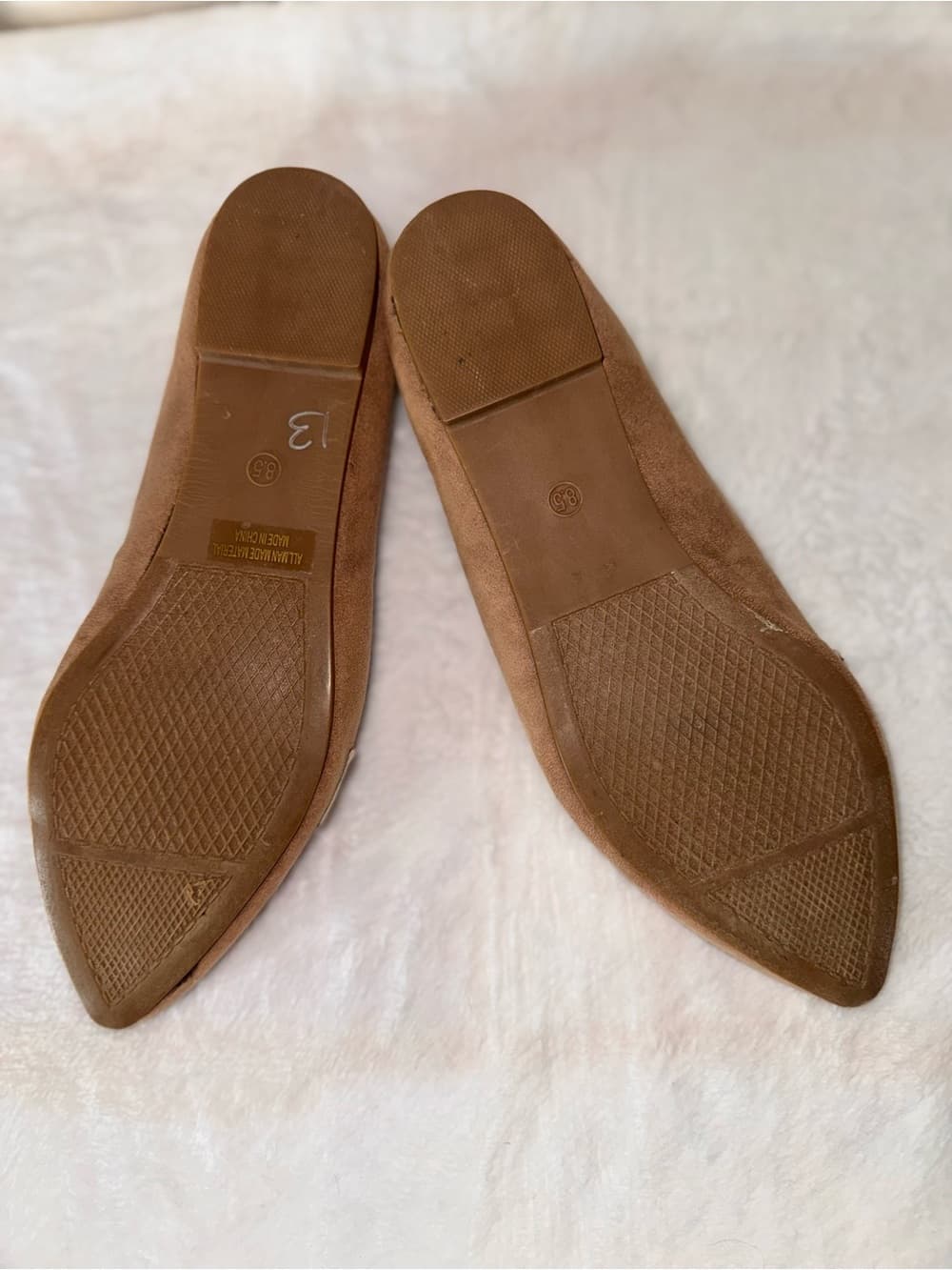 Suede Pointed Toe Loafers with Horsebit - Tan - Thumbnail 2
