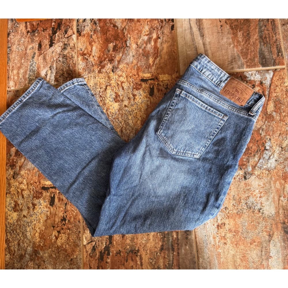Aeropostale Womens Ankle Straight Jeans Size 18 Reg Medium Wash High Rise Denim - Thumbnail 6