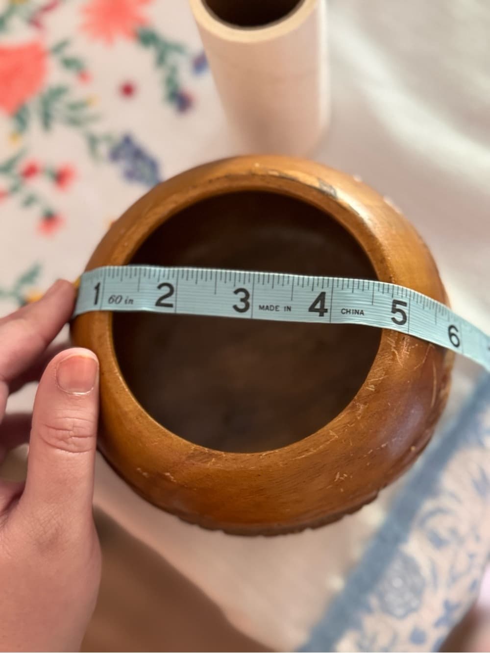 vintage hand-carved Hawaiian monkey pod wood bowl - Thumbnail 3