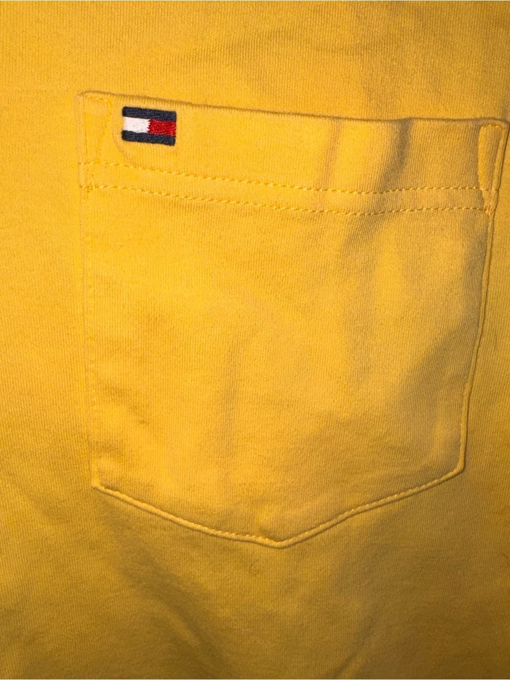 Tommy Hilfiger Yellow Polo with Navy Contrast Collar - Thumbnail 3