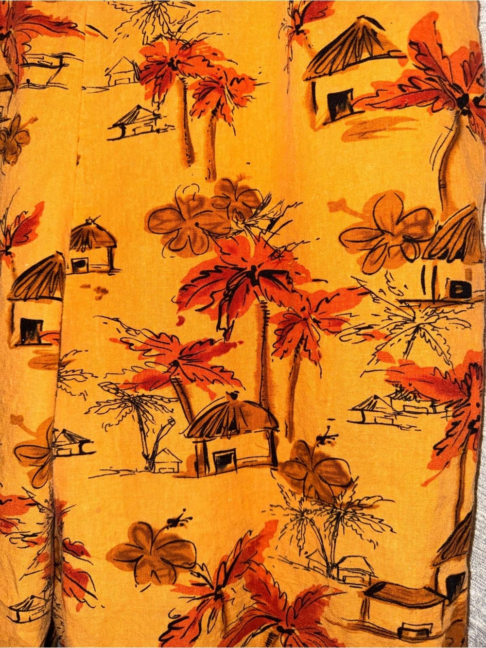 Y2K Coldwater Creek Tropical Linen Blend Pants XL Resort Coastal Grandma - Thumbnail 2