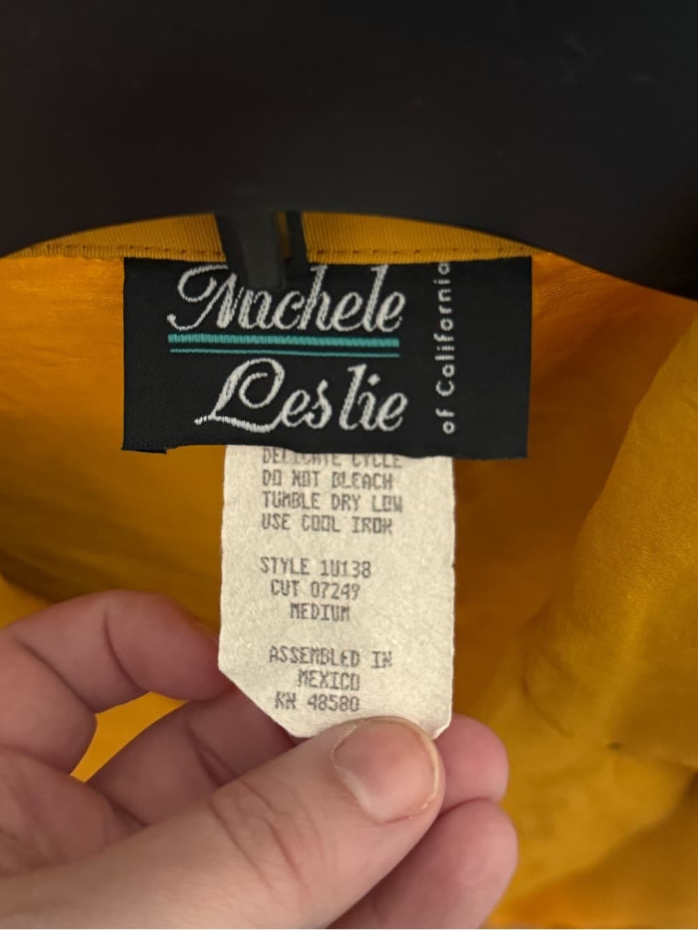 VTG Women's Lightweight Mustard Orange Blazer Jacket - Thumbnail 6