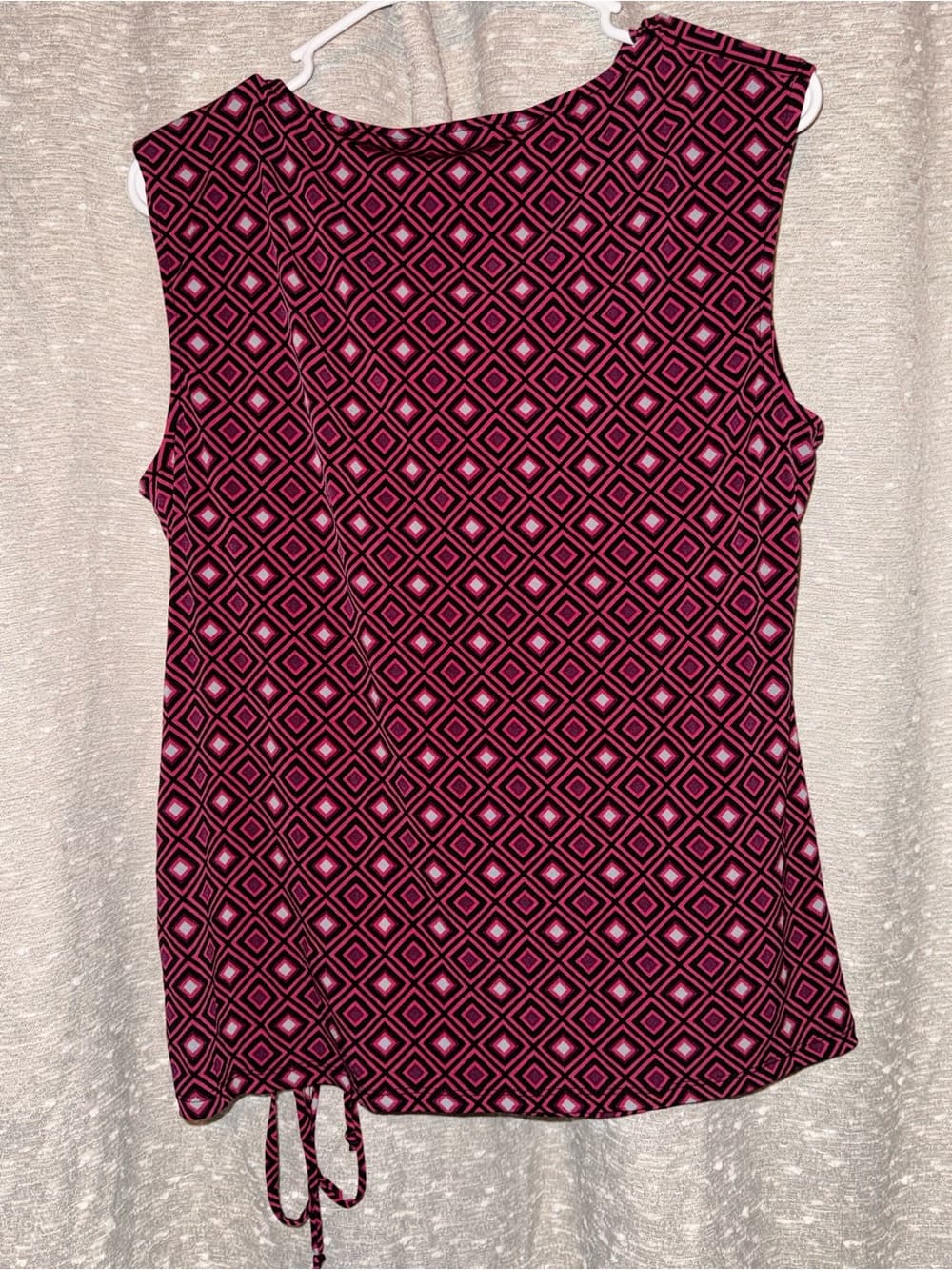 NWOT Y2K George Women's Pink Geometric Sleeveless Cowl Neck Top medium
